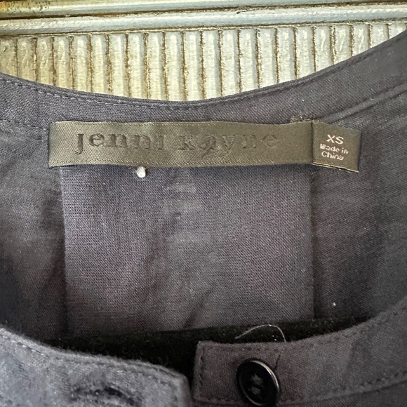 Jenni Kayne James Maxi Tiered Dress sz XS Cotton Linen Blend Navy - Picture 9 of 12